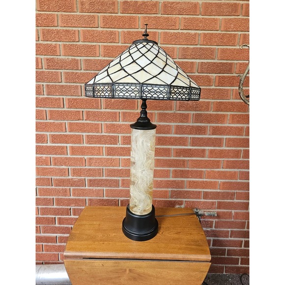 60's French MCM Fractal Resin Table Lamp Style of Marie-Claude de Fouquieres - Picture 3 of 8